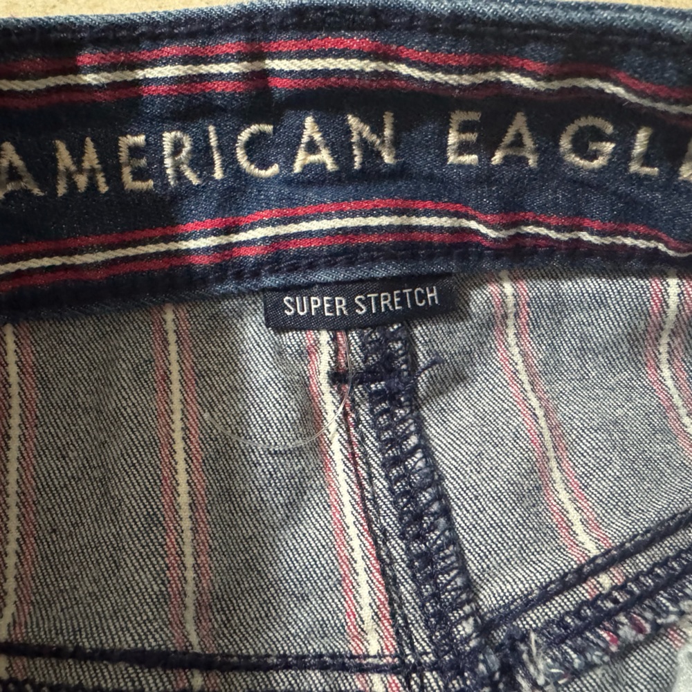 American Eagle Outfitters Blue and Red Striped Mini Skirt Size 4 - Picture 9 of 9